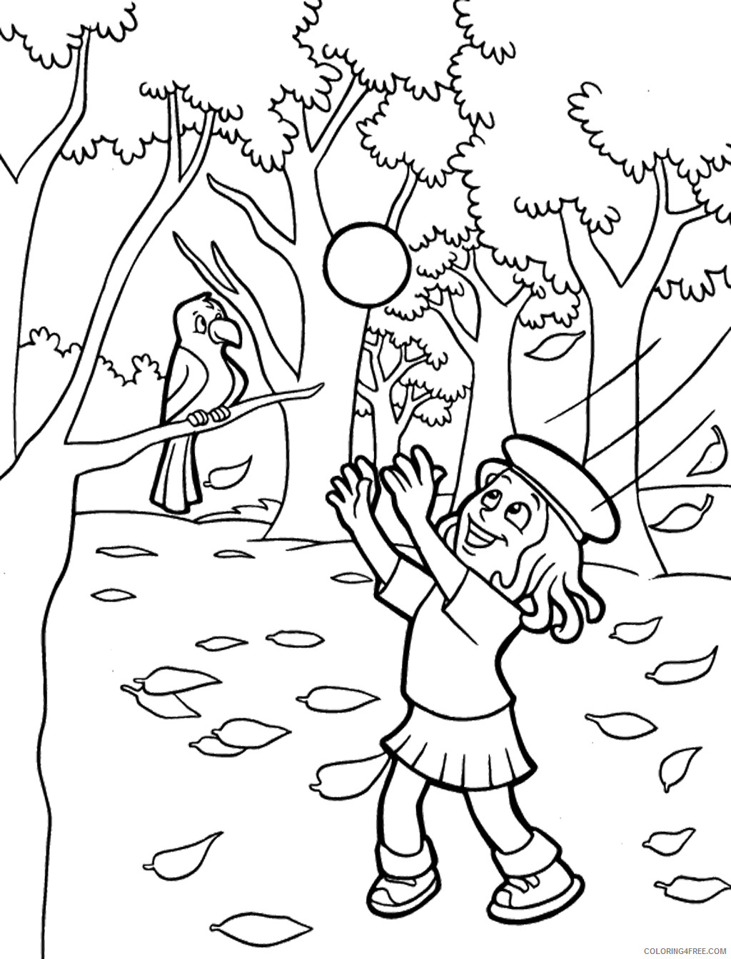 Fall Coloring Pages Nature Fall Pictures Printable 2021 160 Coloring4free