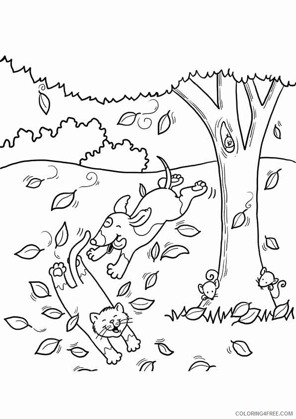 Fall Coloring Pages Nature fall sheets Printable 2021 163 Coloring4free