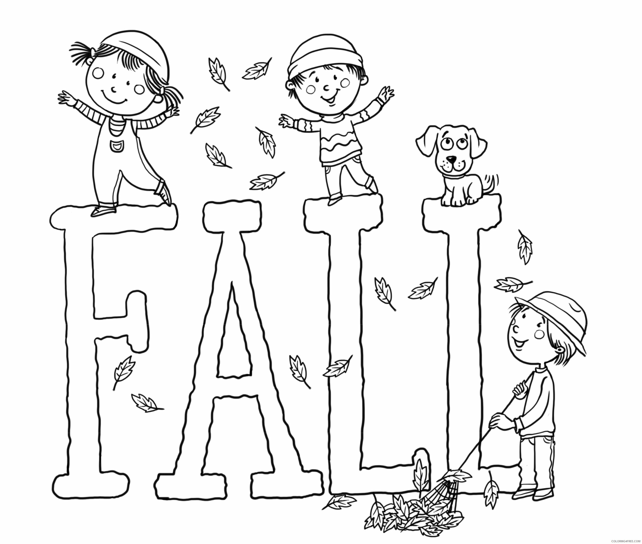 Fall Coloring Pages Nature free falls Printable 2021 174 Coloring4free