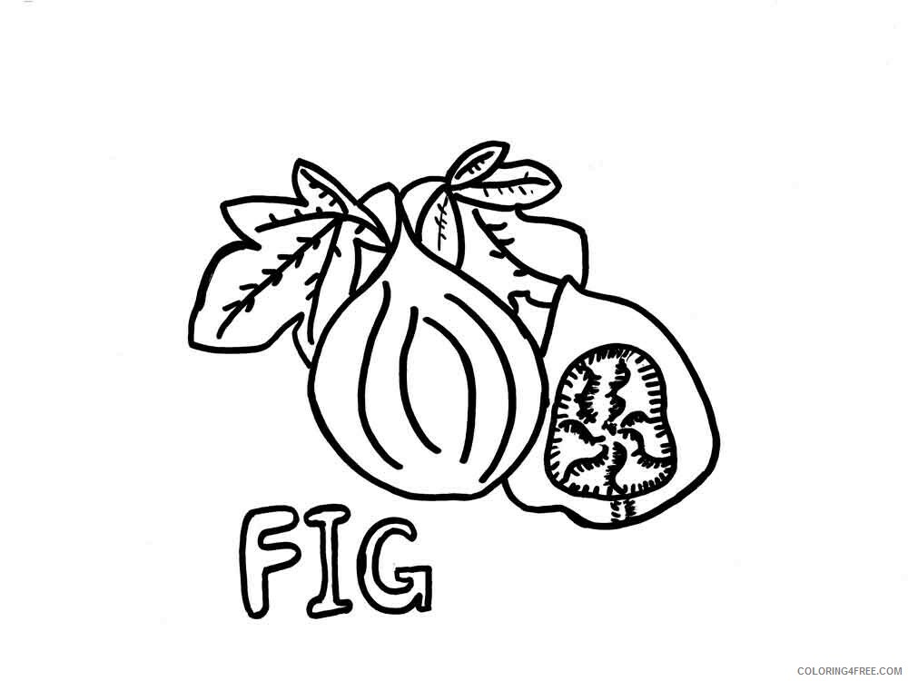 Figs Coloring Pages Fruits Food Figs fruits 1 Printable 2021 189 Coloring4free