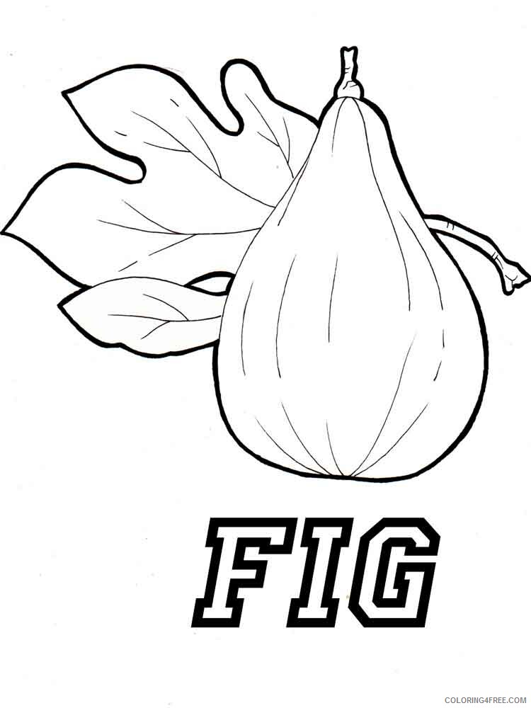 Figs Coloring Pages Fruits Food Figs fruits 2 Printable 2021 191 Coloring4free