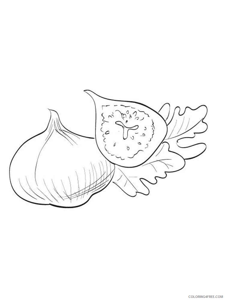 Figs Coloring Pages Fruits Food Figs fruits 3 Printable 2021 192 Coloring4free