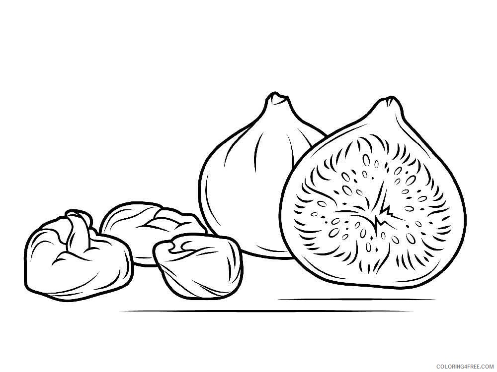 Figs Coloring Pages Fruits Food Figs fruits 4 Printable 2021 193 Coloring4free