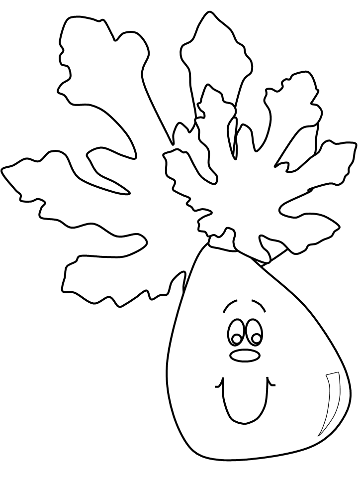 Figs Coloring Pages Fruits Food fig face Printable 2021 187 Coloring4free