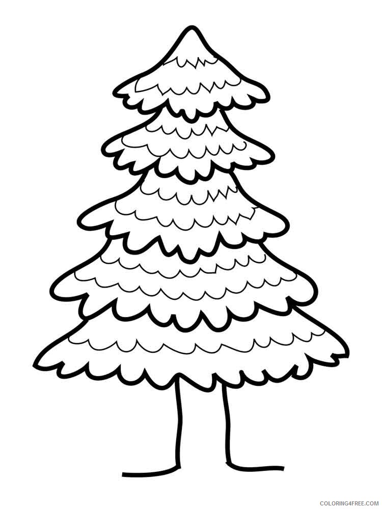 Fir Tree Coloring Pages Tree Nature fir tree 7 Printable 2021 558 Coloring4free