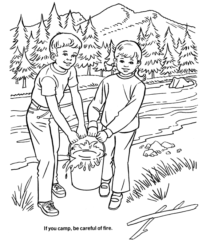 Fire Coloring Pages Nature Put Out Your Fire Printable 2021 187 Coloring4free