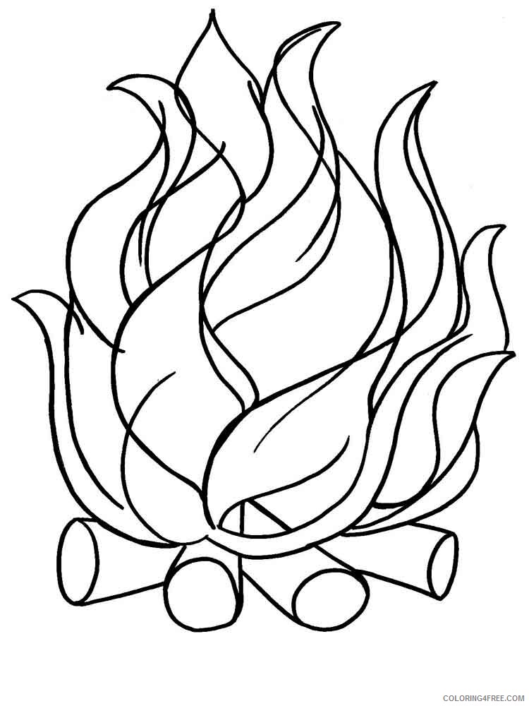Fire Coloring Pages Nature fire 1 Printable 2021 184 Coloring4free