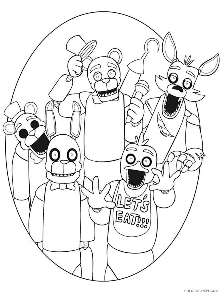 Five Nights at Freddys Coloring Pages Games Printable 2021 0221 Coloring4free