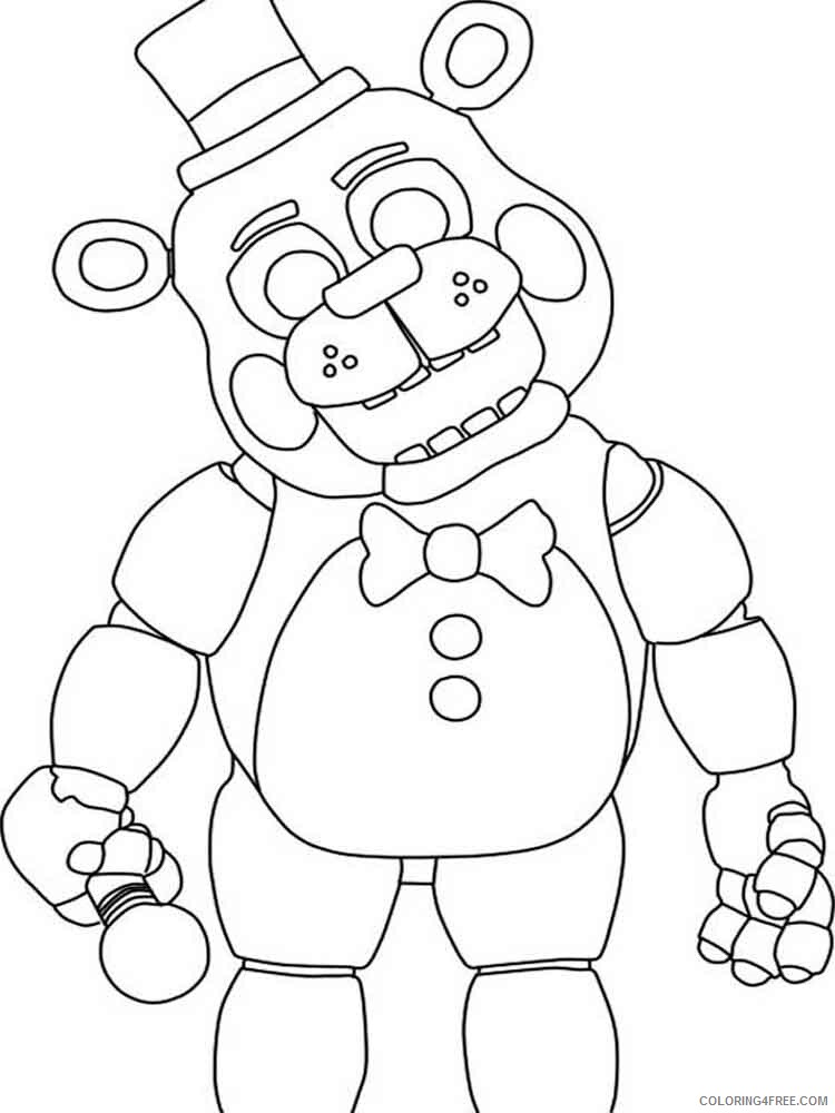 Five Nights at Freddys Coloring Pages Games Printable 2021 0224 Coloring4free