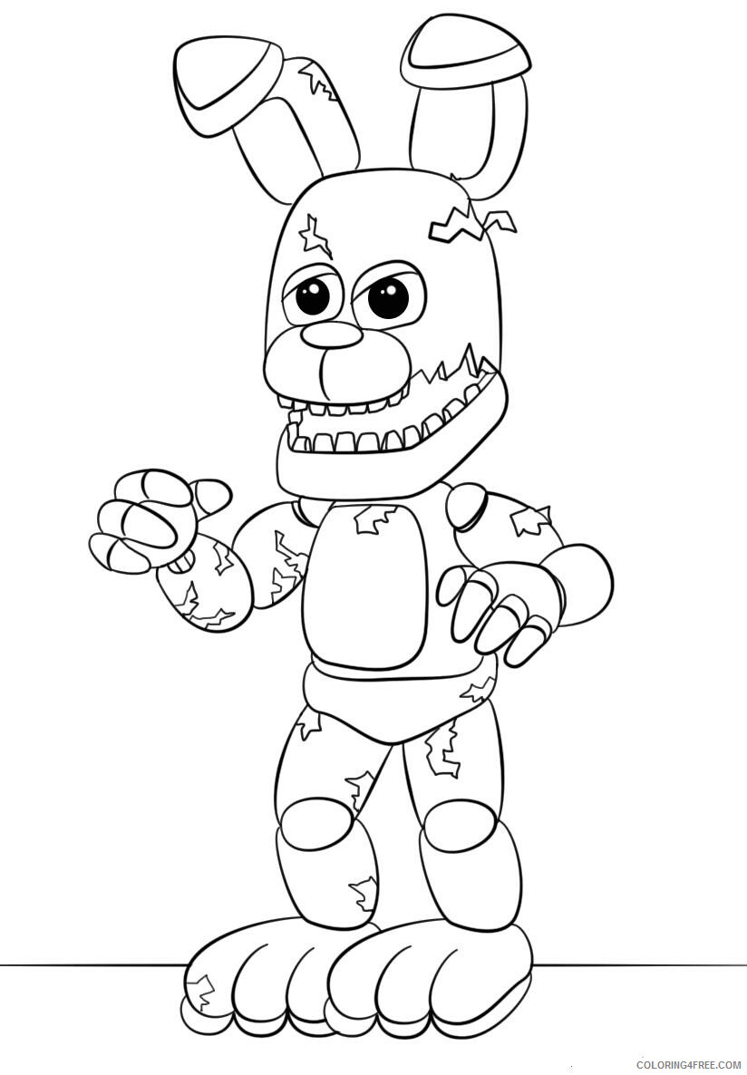 Five Nights at Freddys Coloring Pages Games mangle Printable 2021 0219 Coloring4free