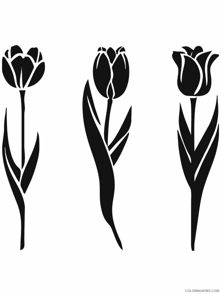 Flower Stencils Coloring Pages Flowers Nature flower stencils 35 Printable 2021 174 Coloring4free
