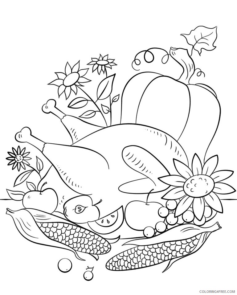 Food Coloring Pages Food 1588061488_thanksgiving food Printable 2021 055 Coloring4free