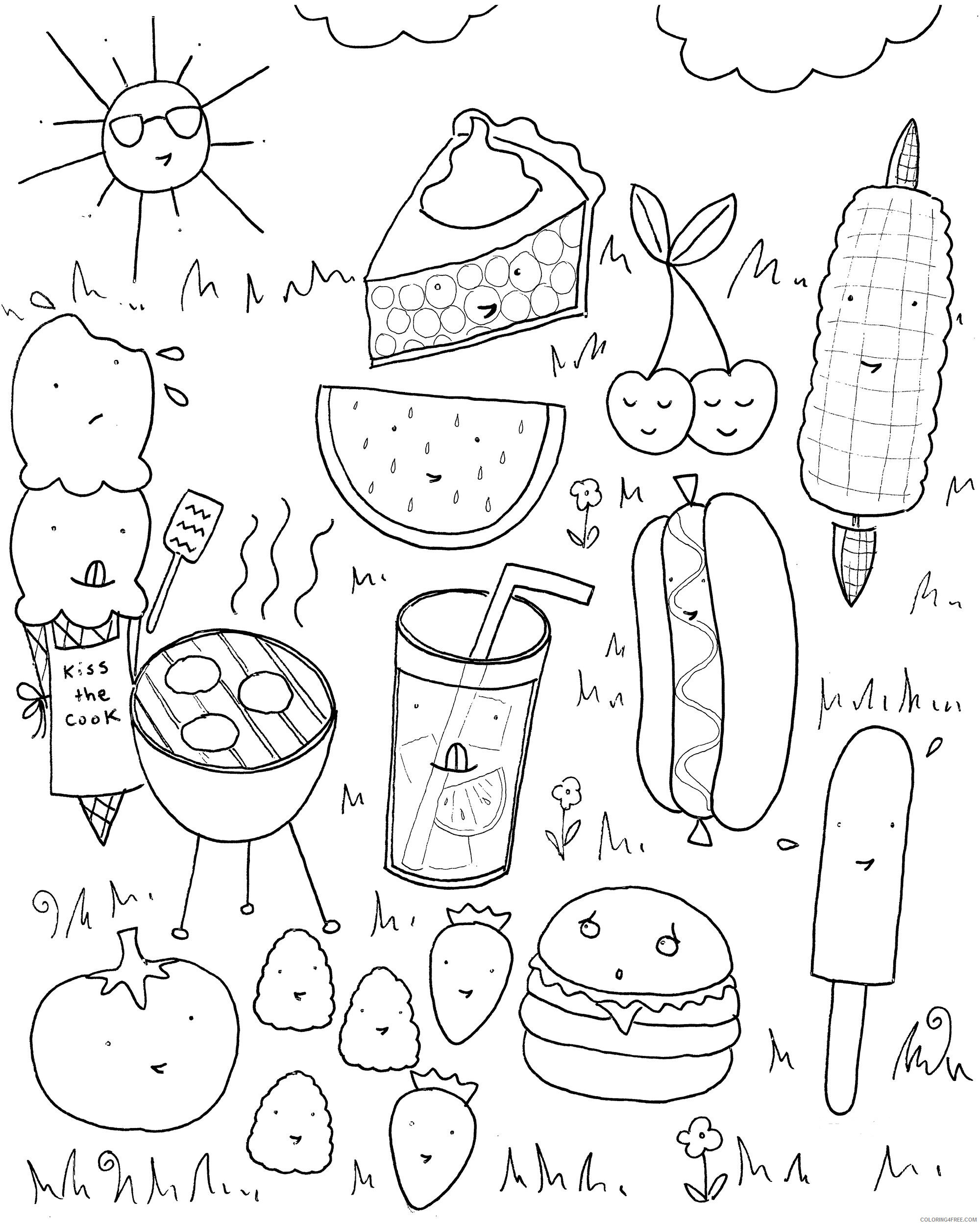 Food Coloring Pages Food Summer Foods Printable 2021 093 Coloring4free