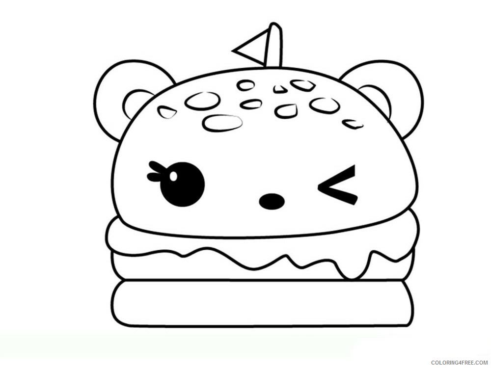 kawaii doodle food coloring page download pdf at https - cute food