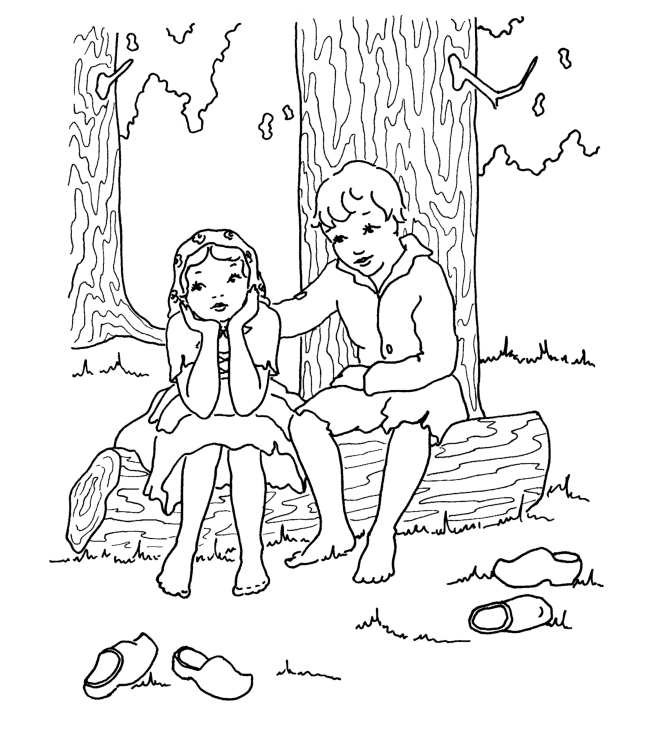 Forest Coloring Pages Nature Kids in the Forest Printable 2021 203 Coloring4free