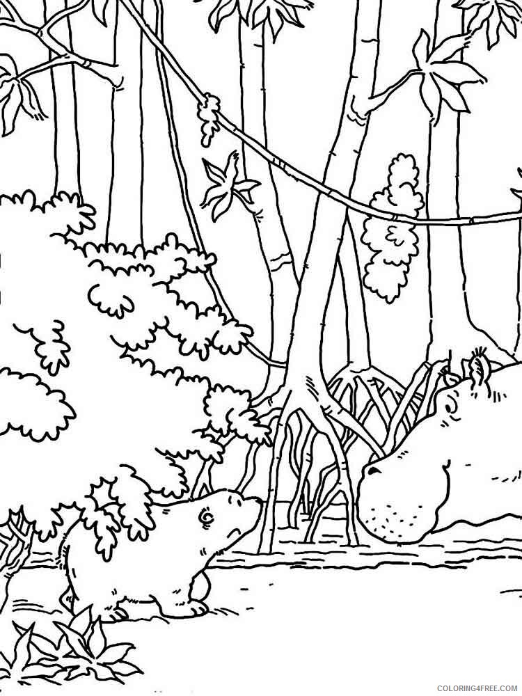 Forest Coloring Pages Nature forest 5 Printable 2021 200 Coloring4free