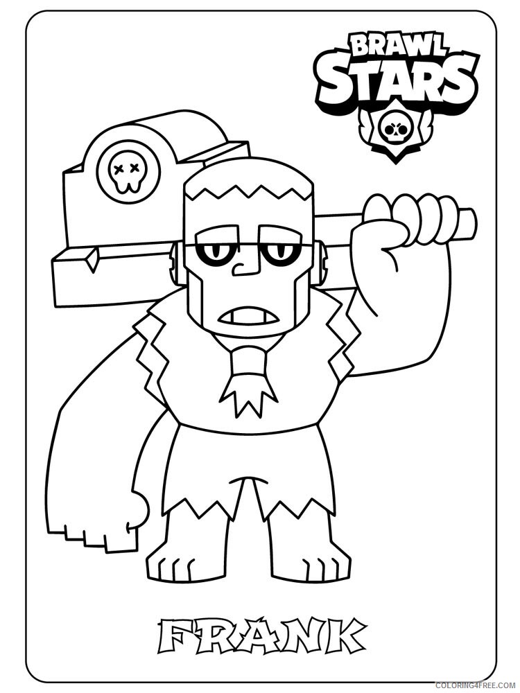 Frank Coloring Pages Games frank brawl stars 2 Printable 2021 081 Coloring4free