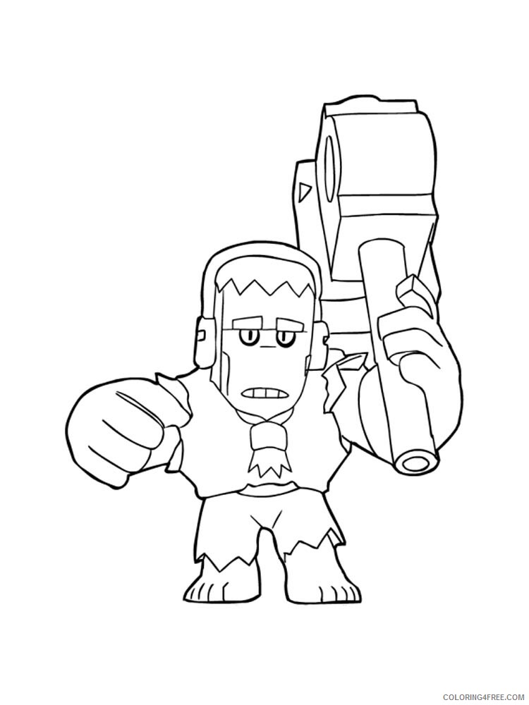 Frank Coloring Pages Games frank brawl stars 3 Printable 2021 082 Coloring4free