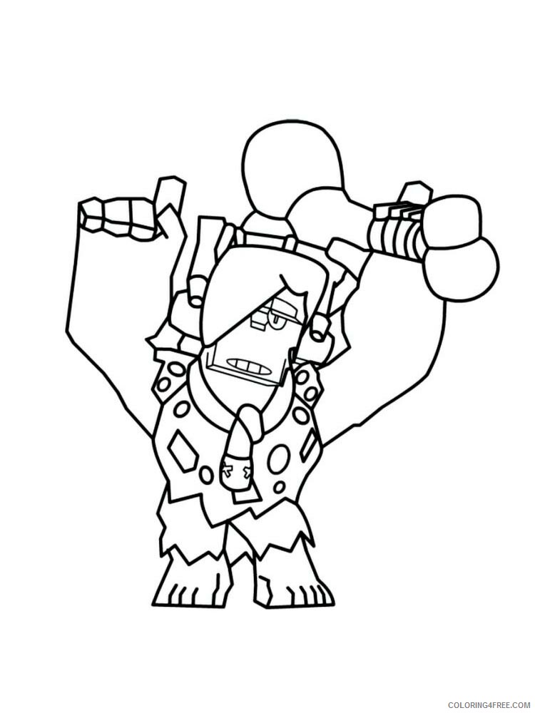 Frank Coloring Pages Games frank brawl stars 4 Printable 2021 083 Coloring4free