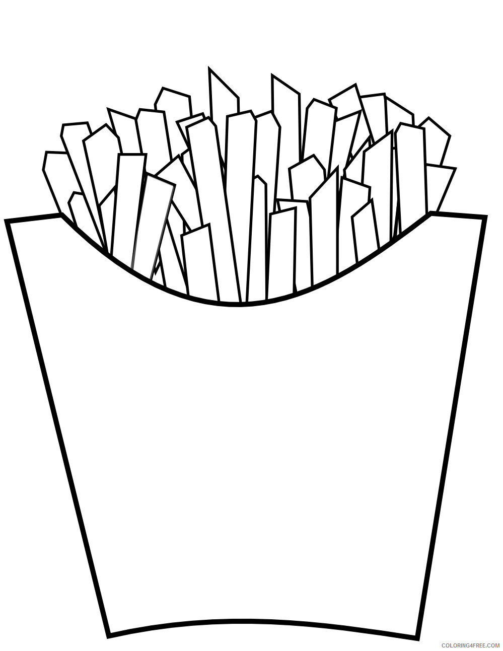 French Fries Coloring Pages Food Easy French Fries Printable 2021 096 Coloring4free