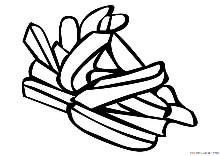 French Fries Coloring Pages Food French Fries Printable 2021 097 Coloring4free