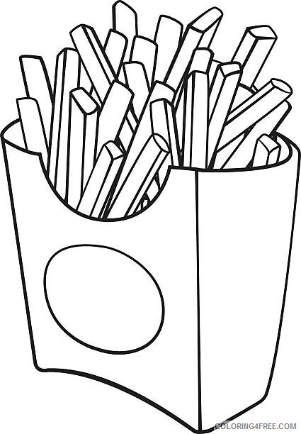 French Fries Coloring Pages Food French Fries Printable 2021 099 Coloring4free
