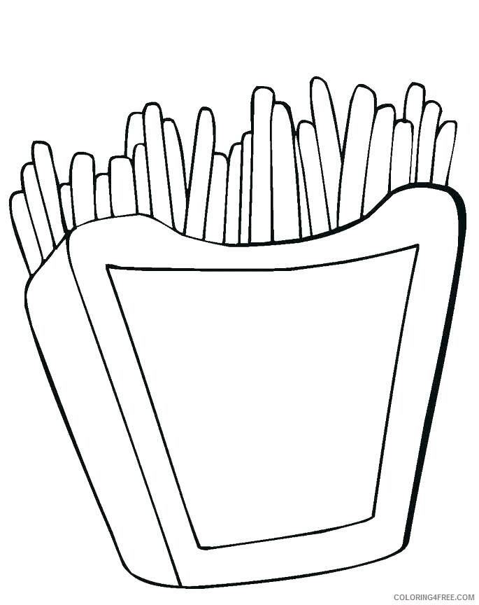 French Fries Coloring Pages Food French Fries Printable 2021 101 Coloring4free