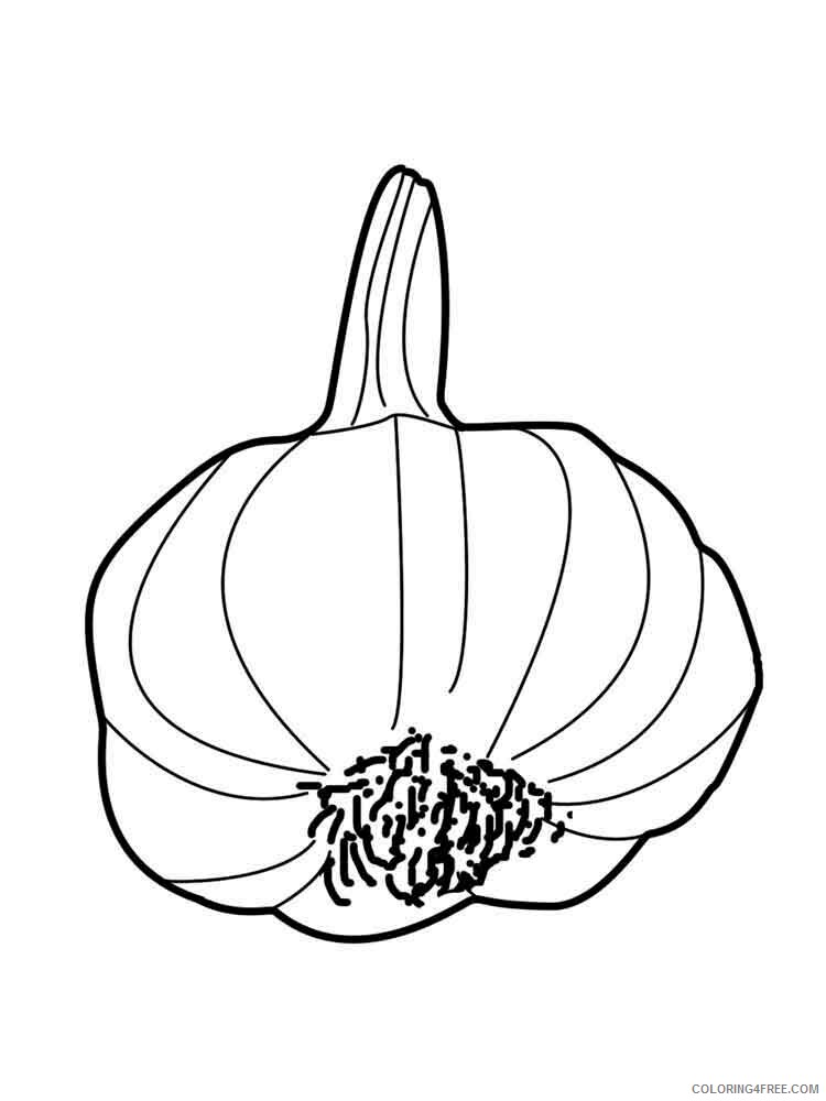 Garlic Coloring Pages Vegetables Food Vegetables Garlic 2 Printable 2021 597 Coloring4free