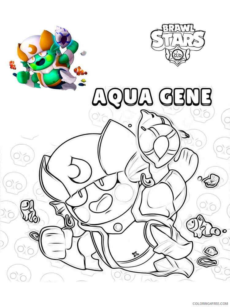 Gene Coloring Pages Games Gene Brawl Stars 1 Printable 2021 088 Coloring4free Coloring4free Com - image de brawl stars gene scorpion