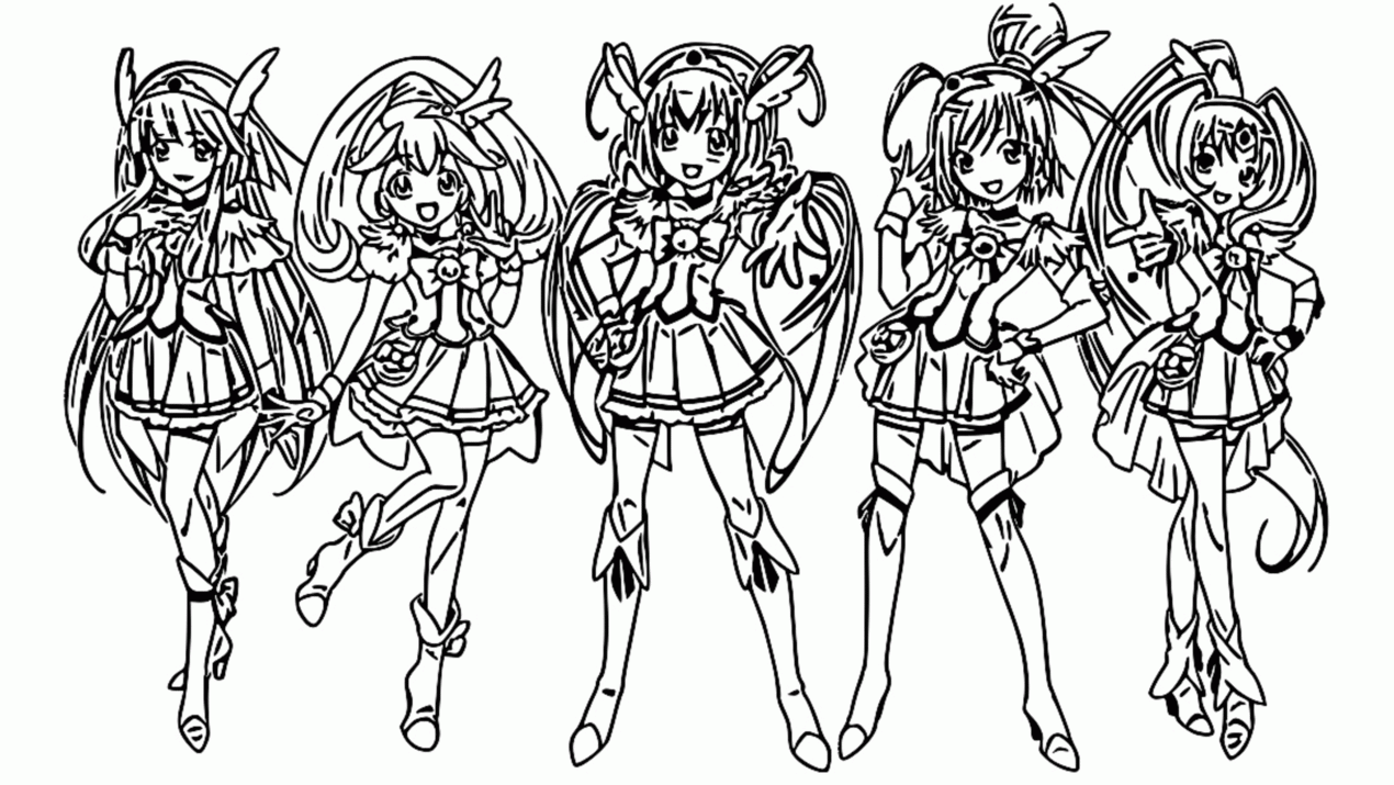 Glitter Force Coloring Pages Anime Glitter Force Characters Printable 2021 060 Coloring4free