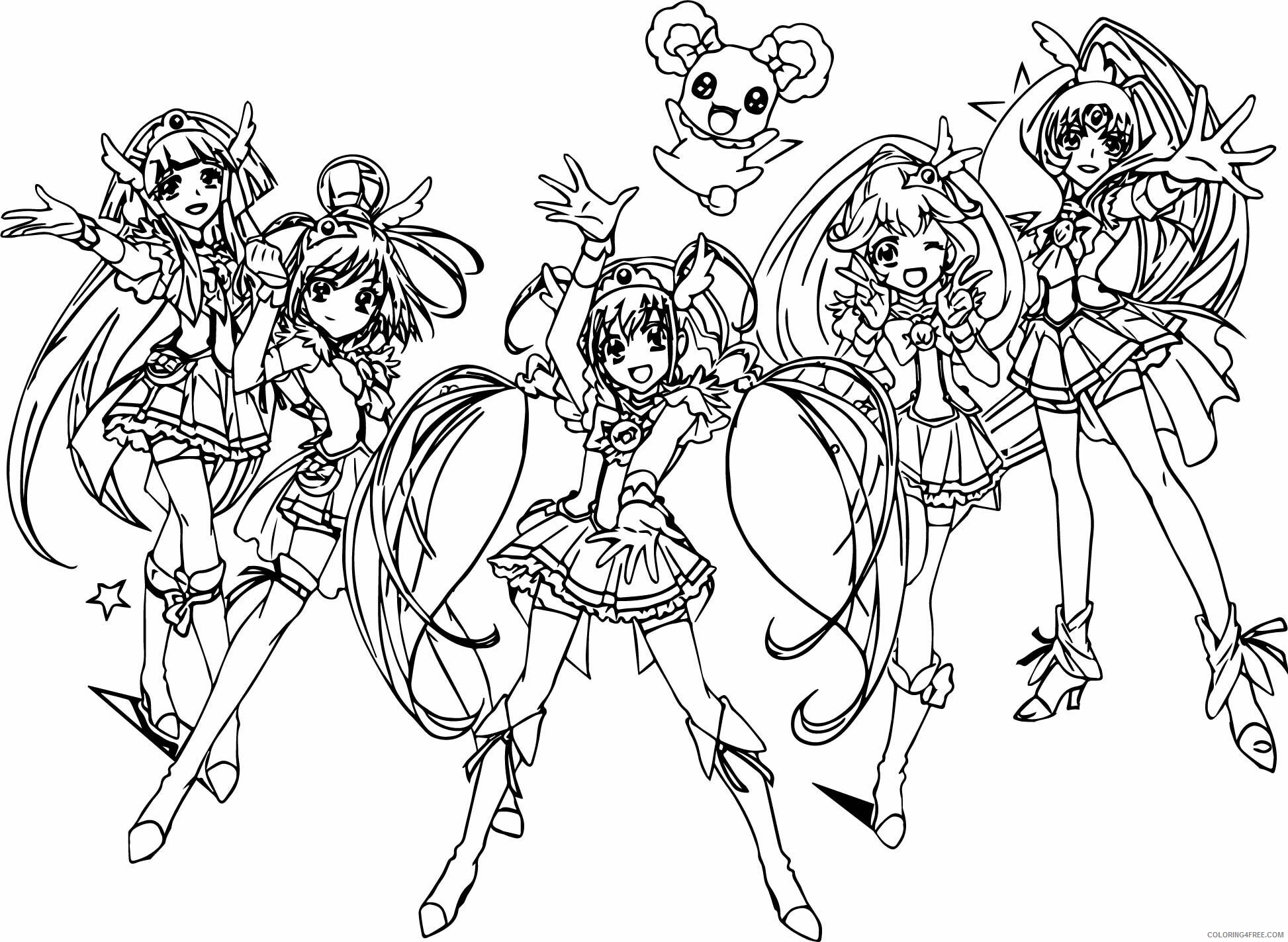 Glitter Force Coloring Pages Anime Glitter Force Girls Printable 2021 063 Coloring4free
