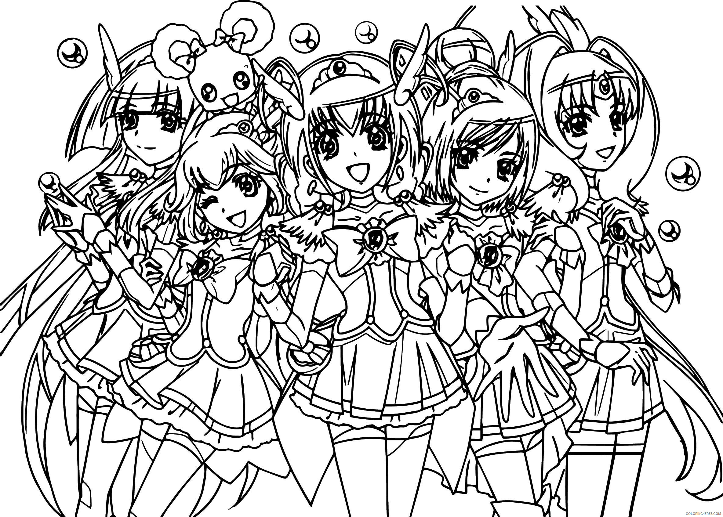 Glitter Force Coloring Pages Anime Glitter Force Printable 2021 061 Coloring4free