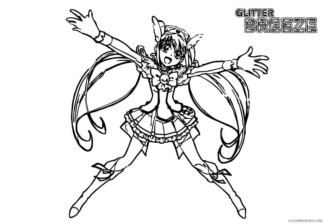 Glitter Force Coloring Pages Anime Glitter Lucky Printable 2021 065 Coloring4free