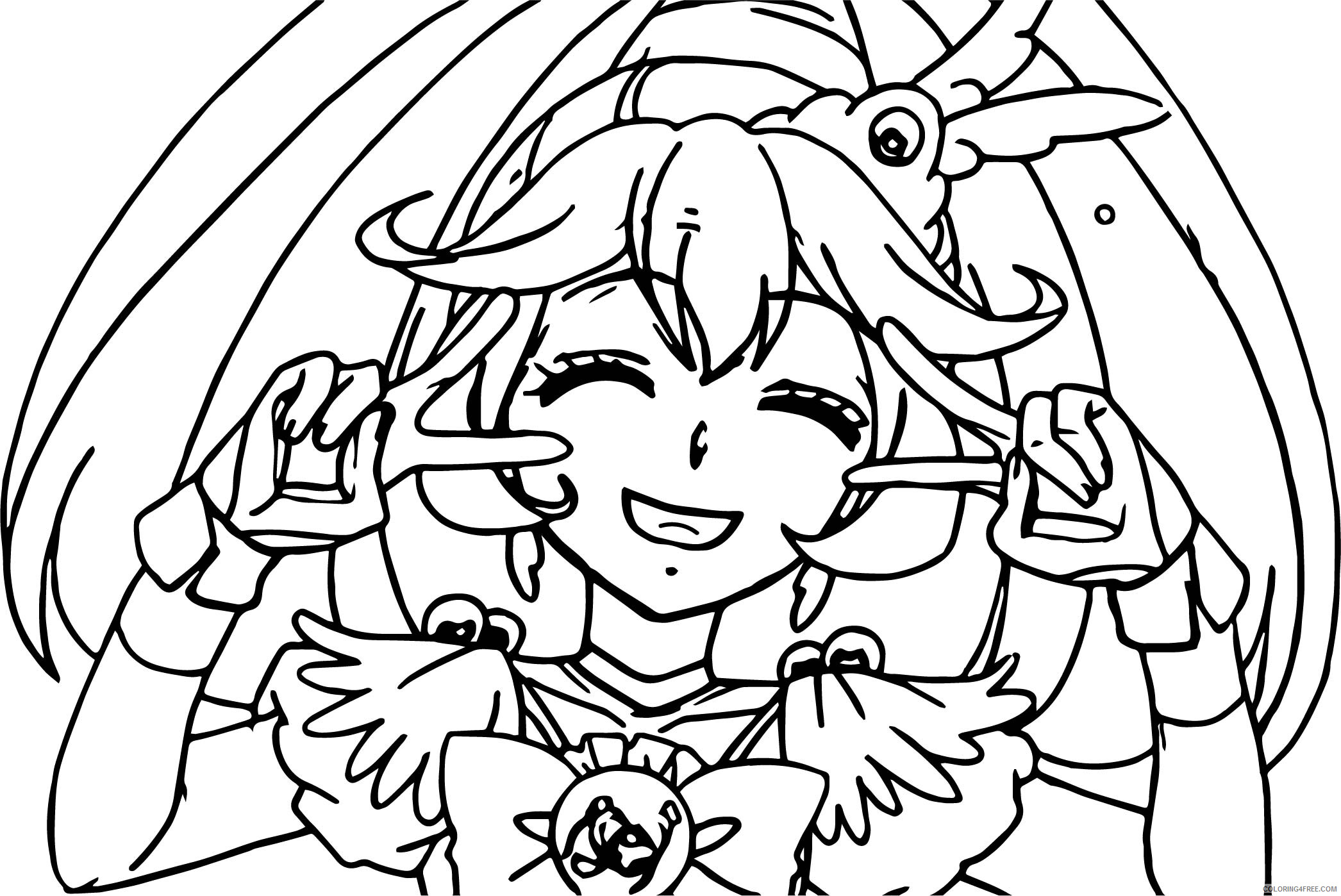 Glitter Force Coloring Pages Anime Glitter Sunny Printable 2021 068 Coloring4free