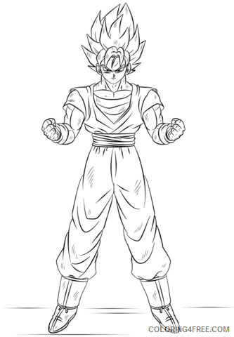 Goku Printable Coloring Pages Anime goku super saiyan Printable 2021 076 Coloring4free