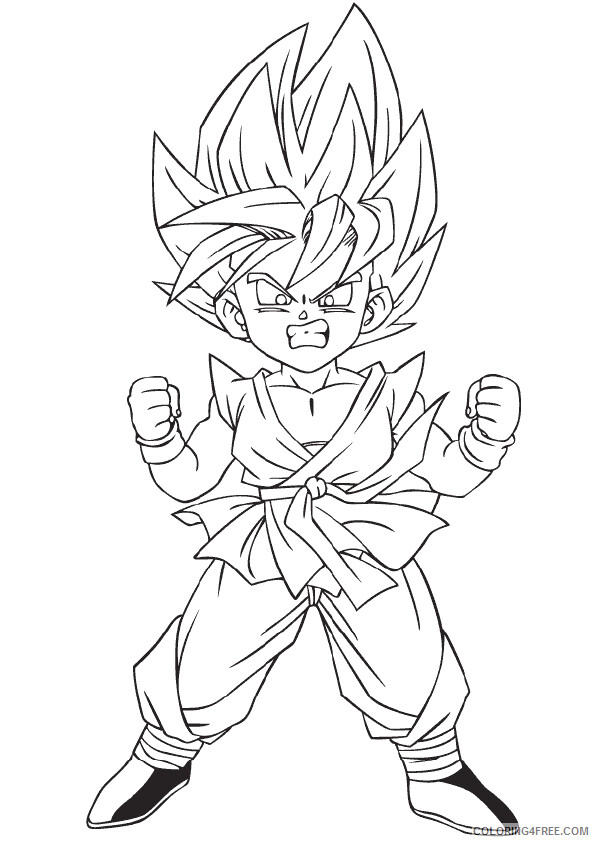 Goku Printable Coloring Pages Anime the child gokus Printable 2021 078 Coloring4free