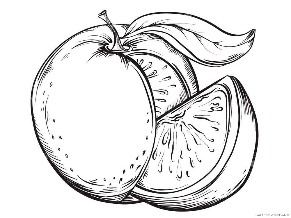 Grapefruit Coloring Pages Fruits Food Grapefruit fruits 1 Printable 2021 196 Coloring4free