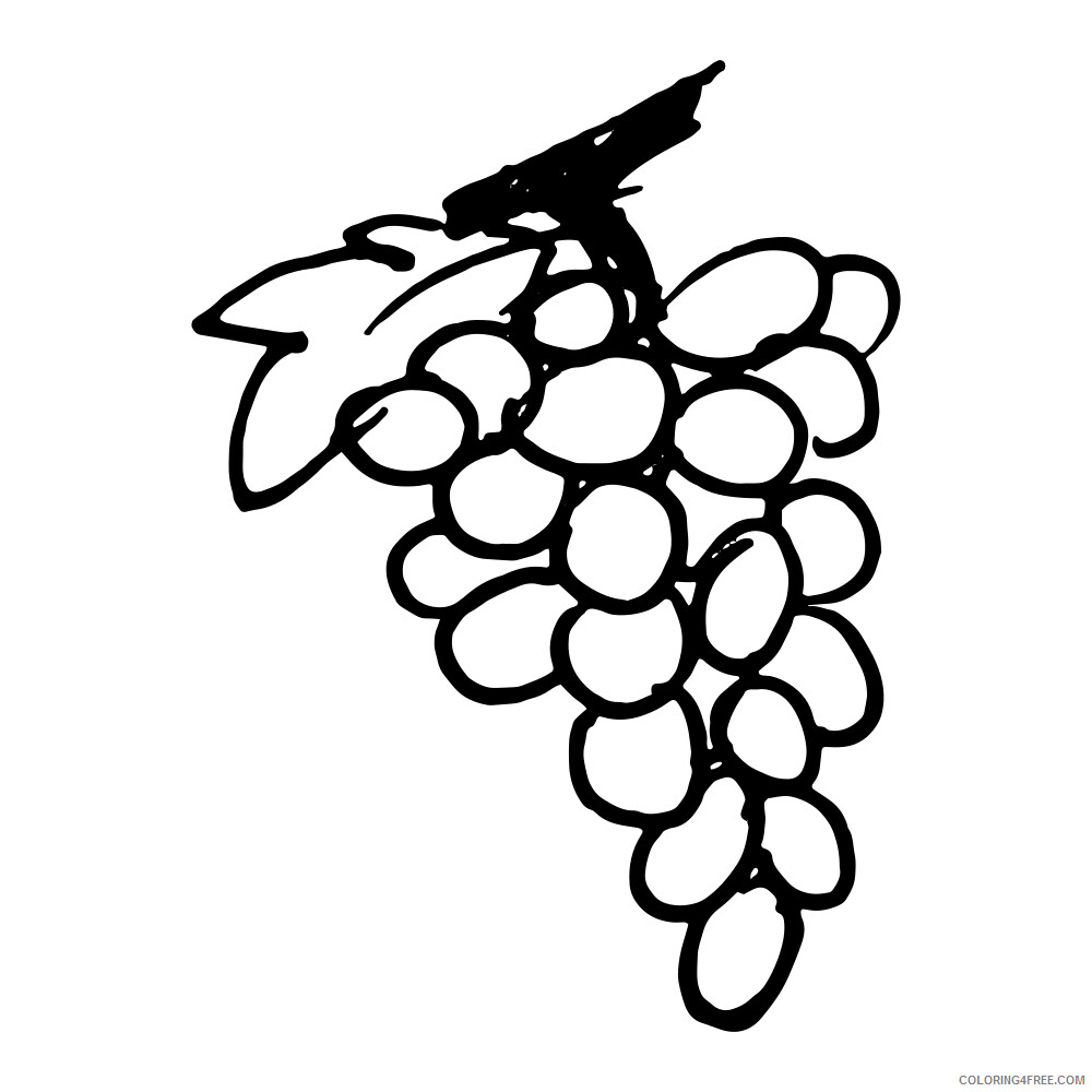 Grapes Coloring Pages Fruits Food Grapes Printable 2021 214 Coloring4free