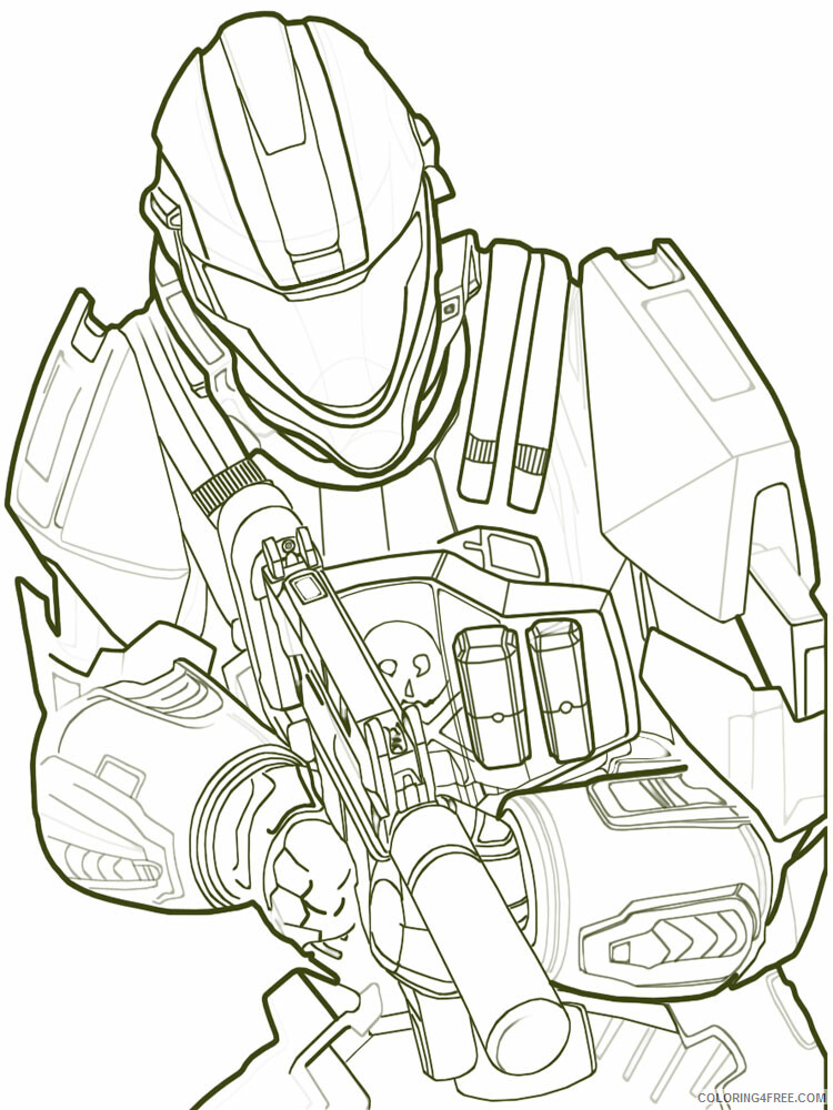 Halo Coloring Pages Games halo for boys 15 Printable 2021 0295 Coloring4free