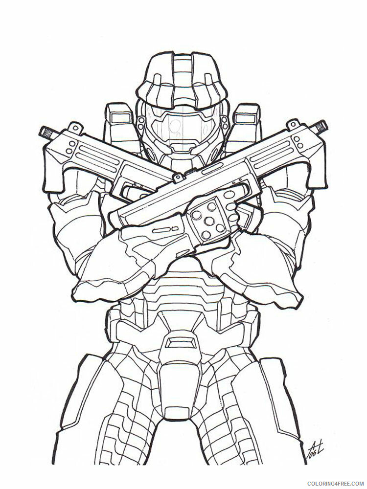 Halo Coloring Pages Games halo for boys 16 Printable 2021 0296 Coloring4free