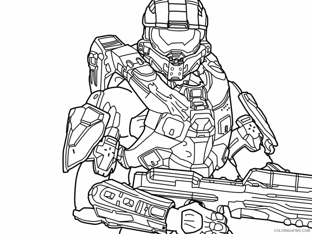 Halo Coloring Pages Games halo for boys 2 Printable 2021 0298 Coloring4free