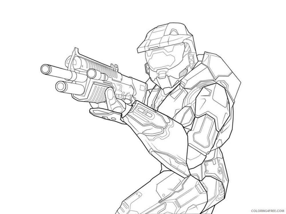 Halo Coloring Pages Games halo for boys 21 Printable 2021 0300 Coloring4free