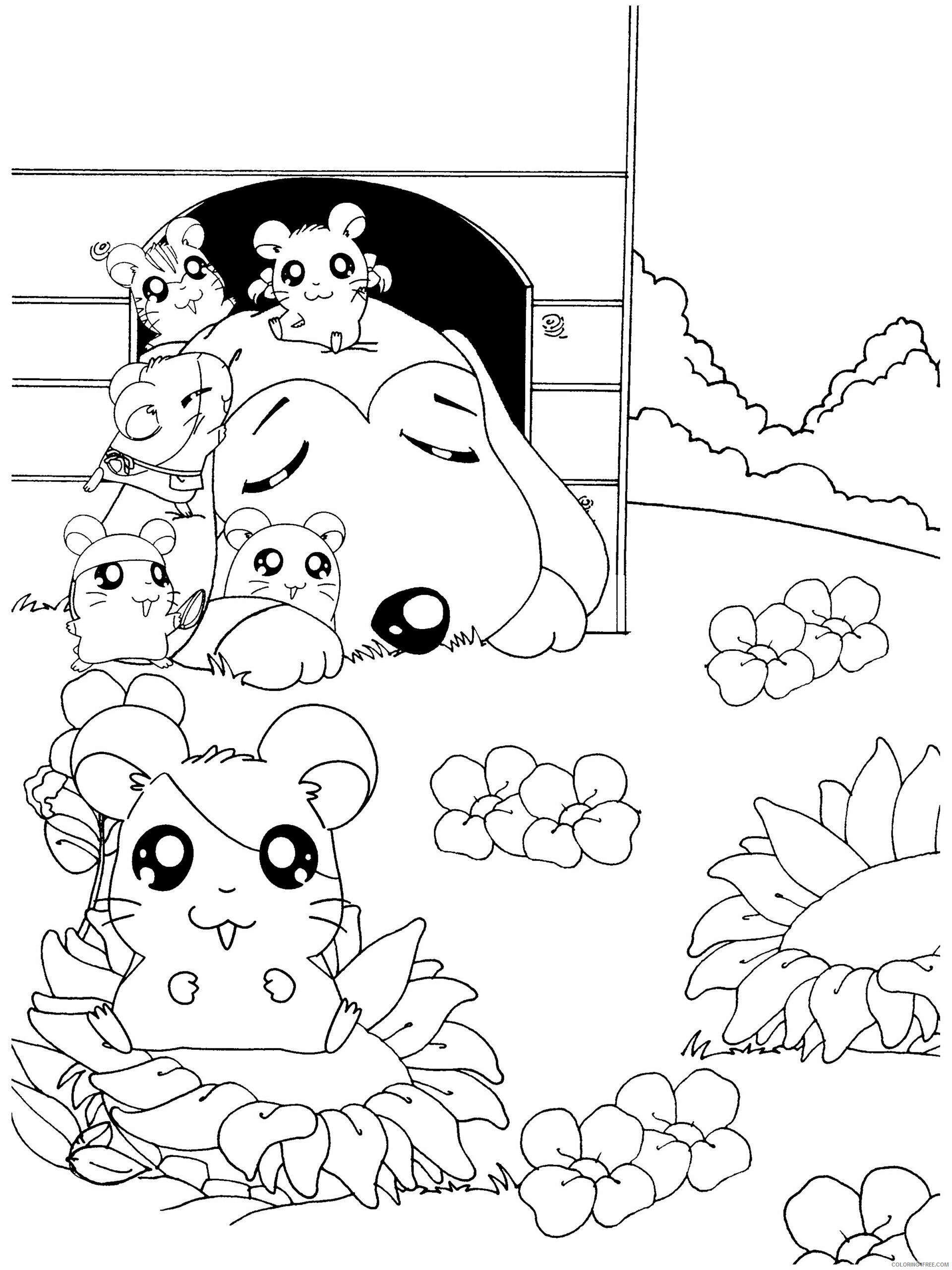 Hamtaro Printable Coloring Pages Anime hamtaro 14 2021 0602 Coloring4free