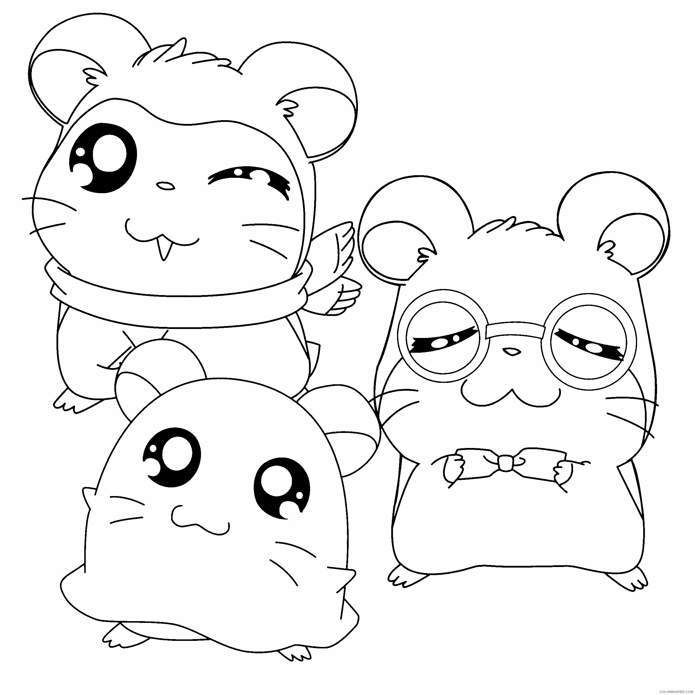 Hamtaro Printable Coloring Pages Anime hamtaro 156 2021 0620 Coloring4free