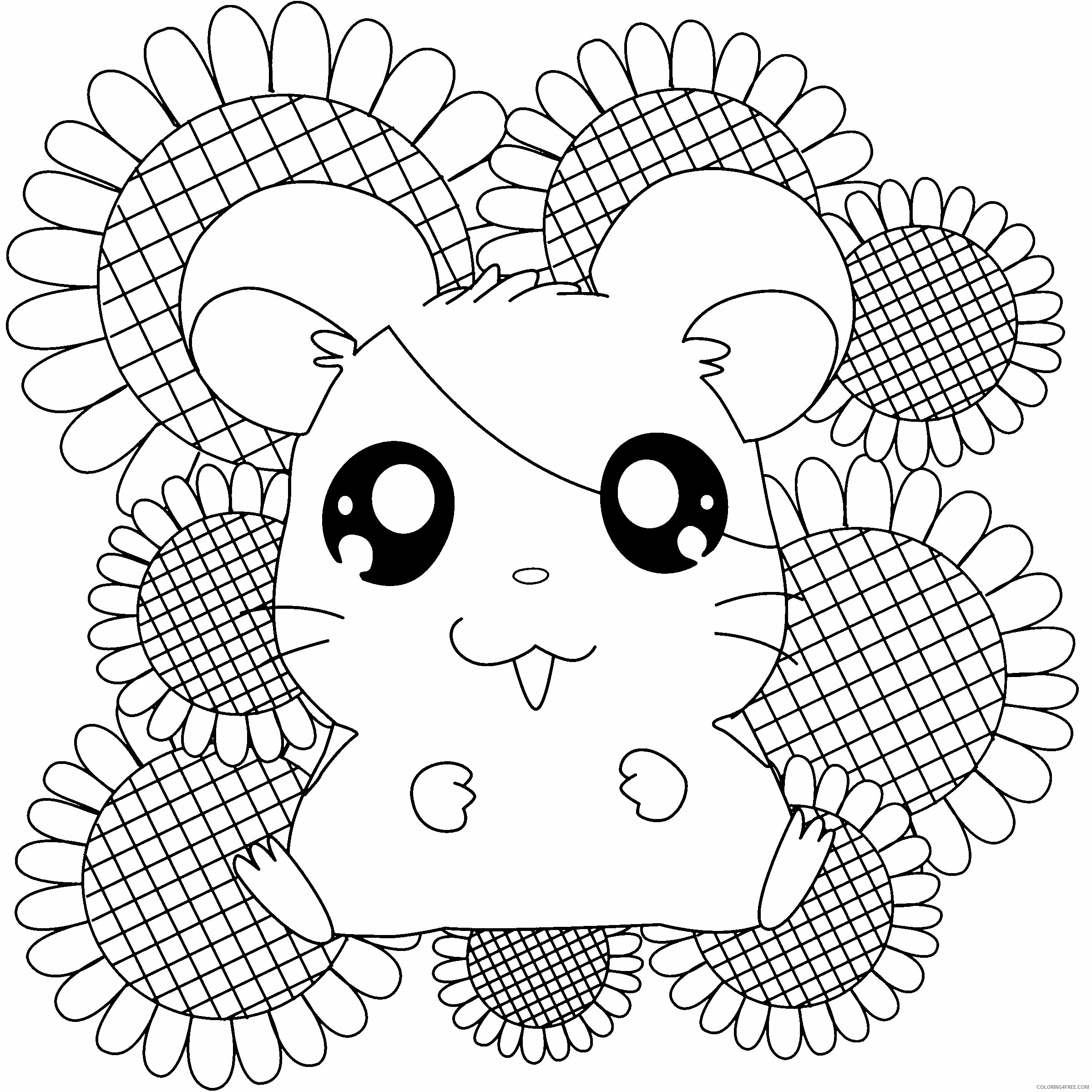 Hamtaro Printable Coloring Pages Anime hamtaro 161 2021 0626 Coloring4free