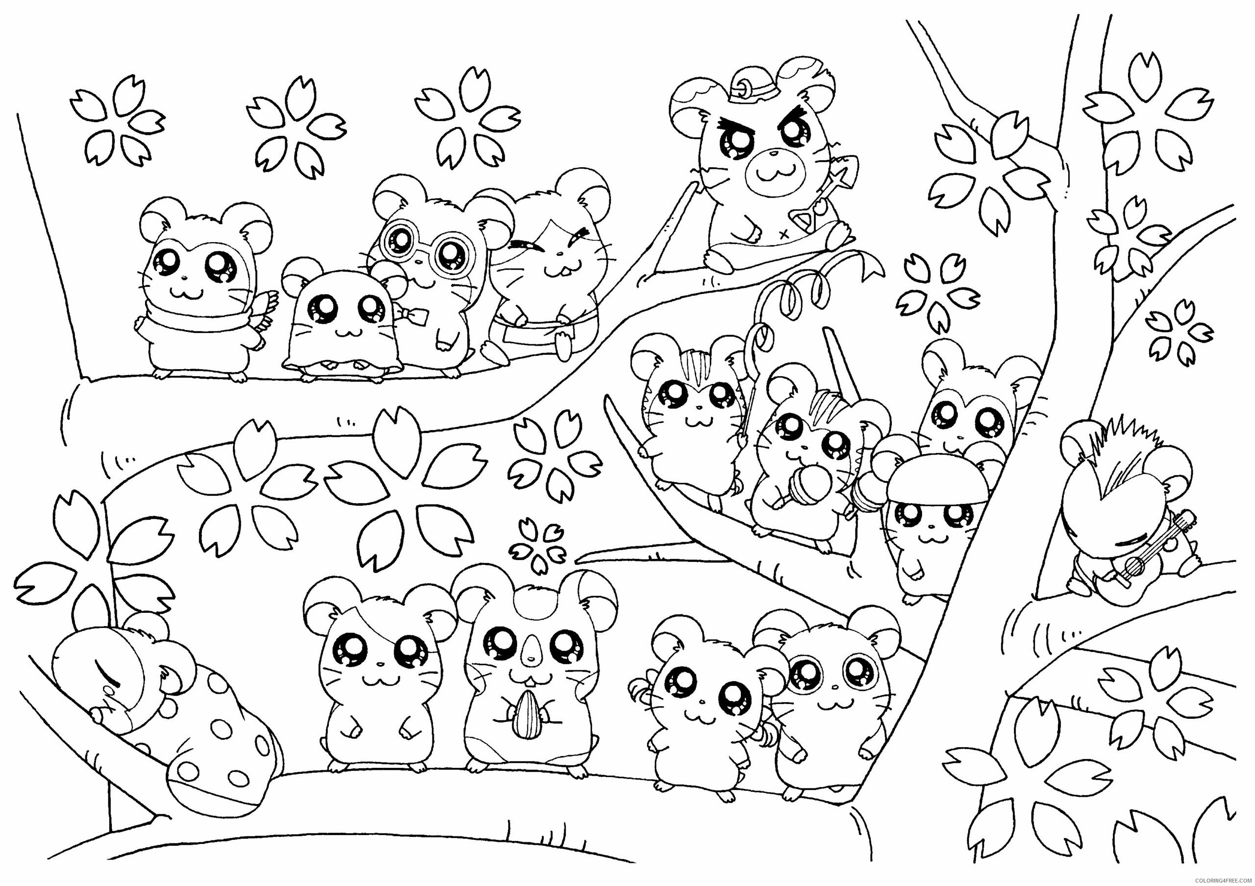 Hamtaro Printable Coloring Pages Anime hamtaro 216 2021 0679 Coloring4free