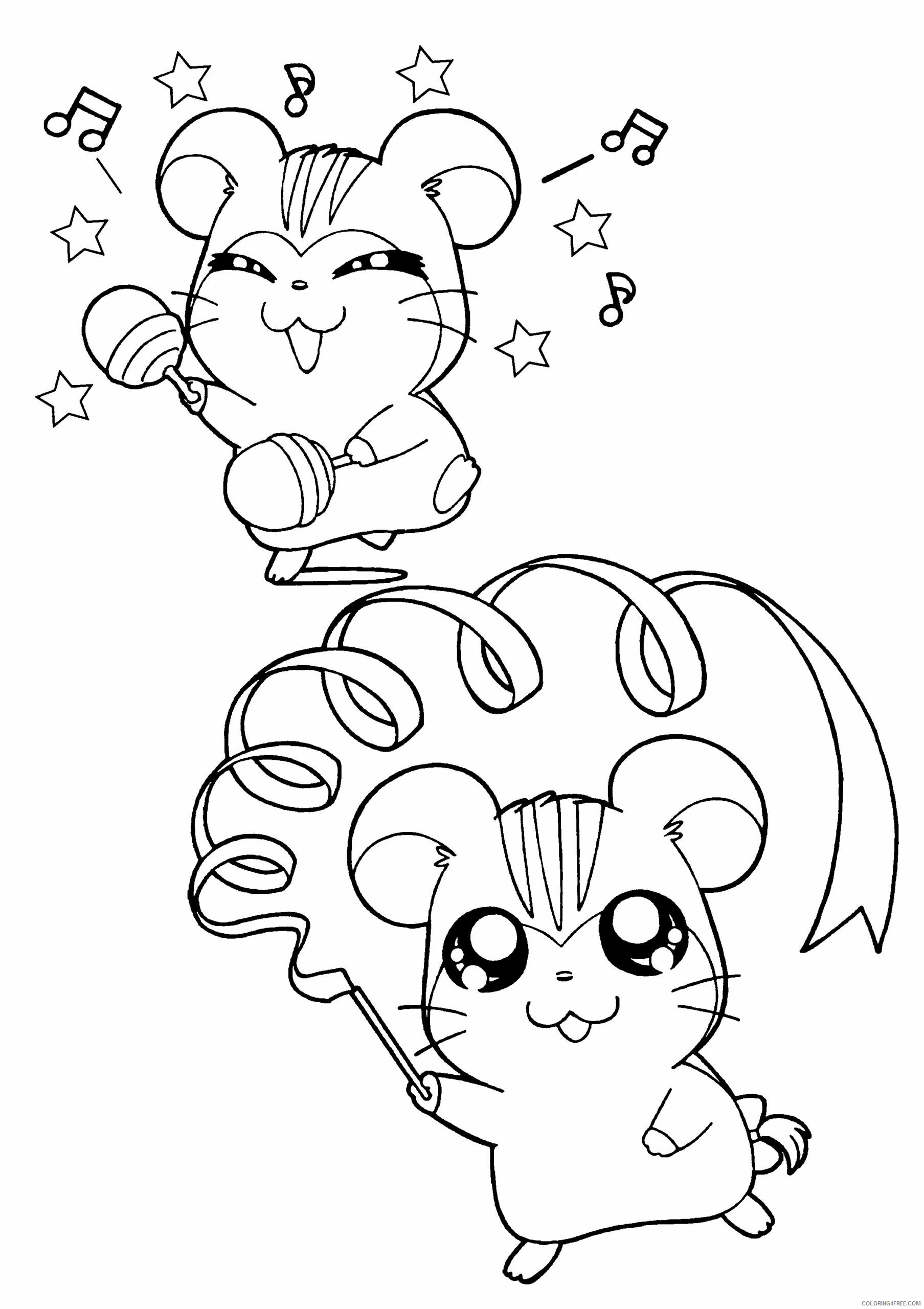 Hamtaro Printable Coloring Pages Anime hamtaro mS0fk 2021 0555 Coloring4free