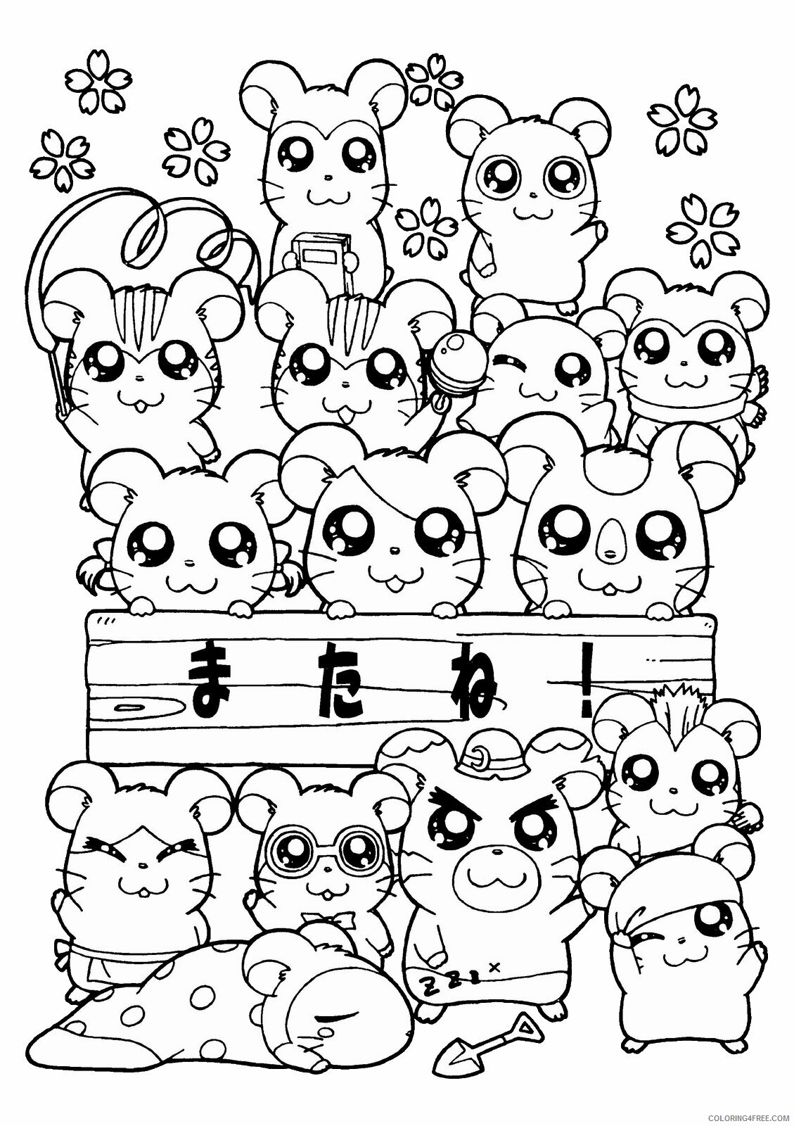 Hamtaro Printable Coloring Pages Anime hamtaro_coloring13 2021 0542 Coloring4free