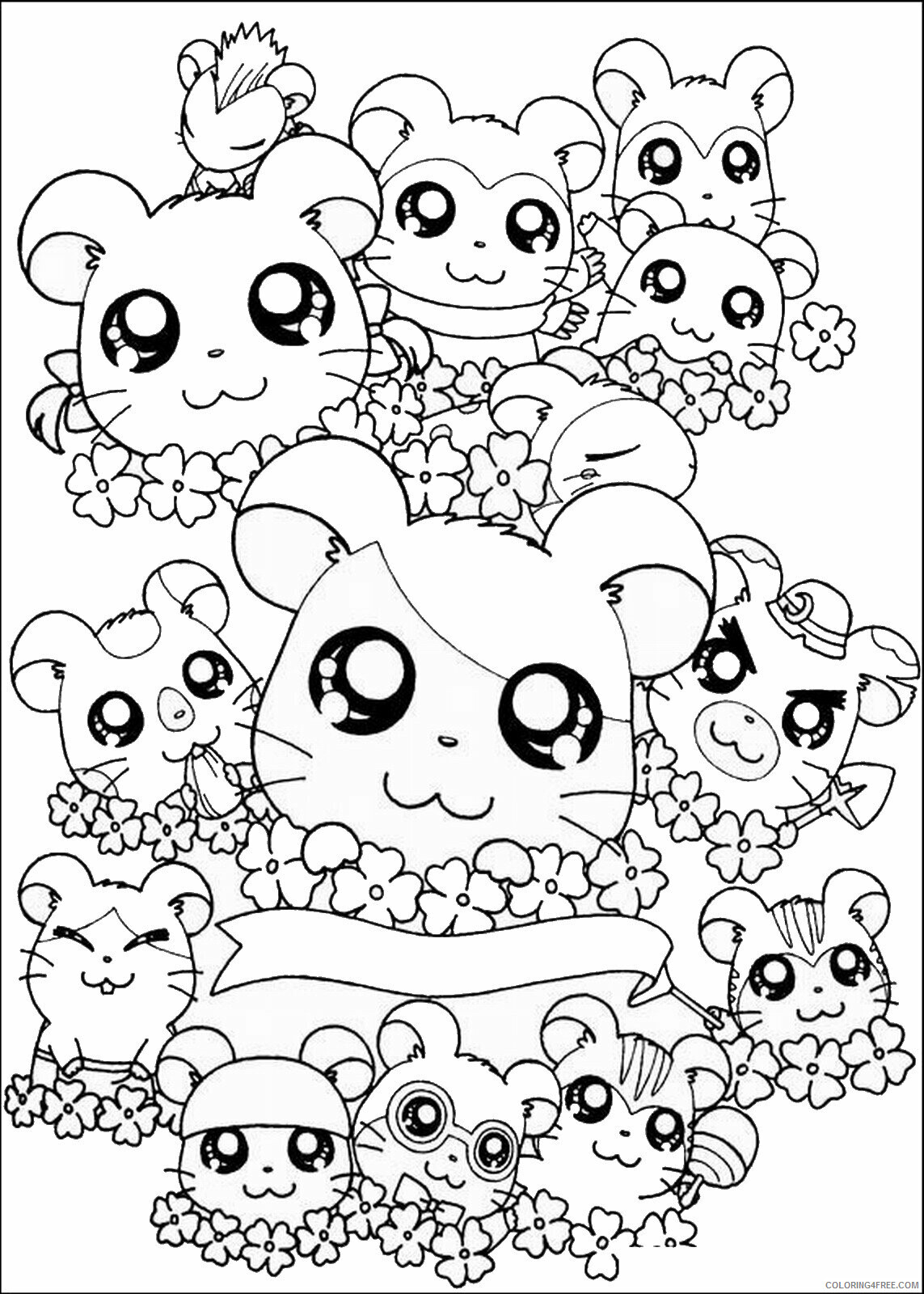 Hamtaro Printable Coloring Pages Anime hamtaro_coloring9 2021 0546 Coloring4free