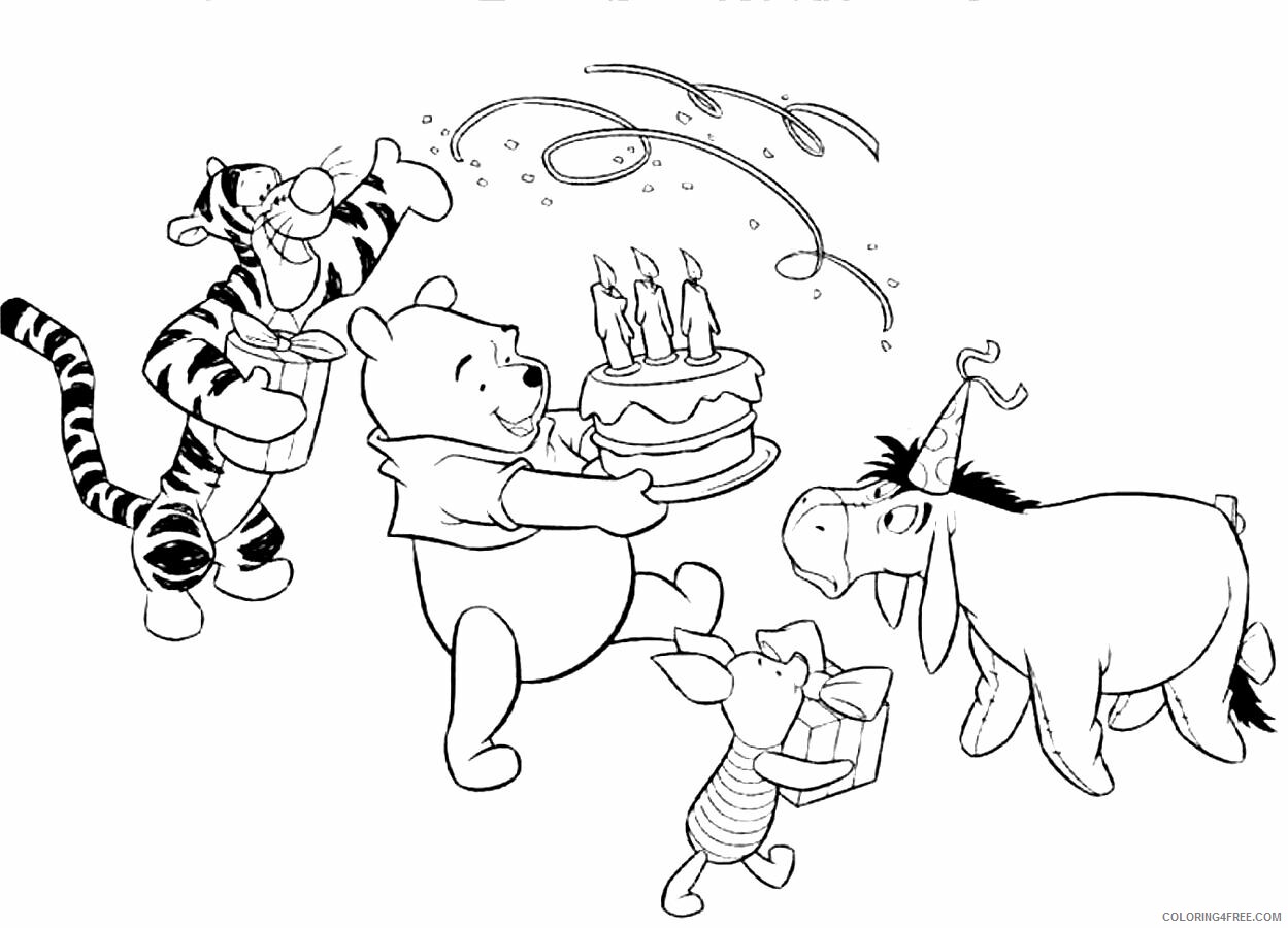 Happy Birthday Coloring Pages Holiday Free Happy Birthday Printable 2021 0703 Coloring4free